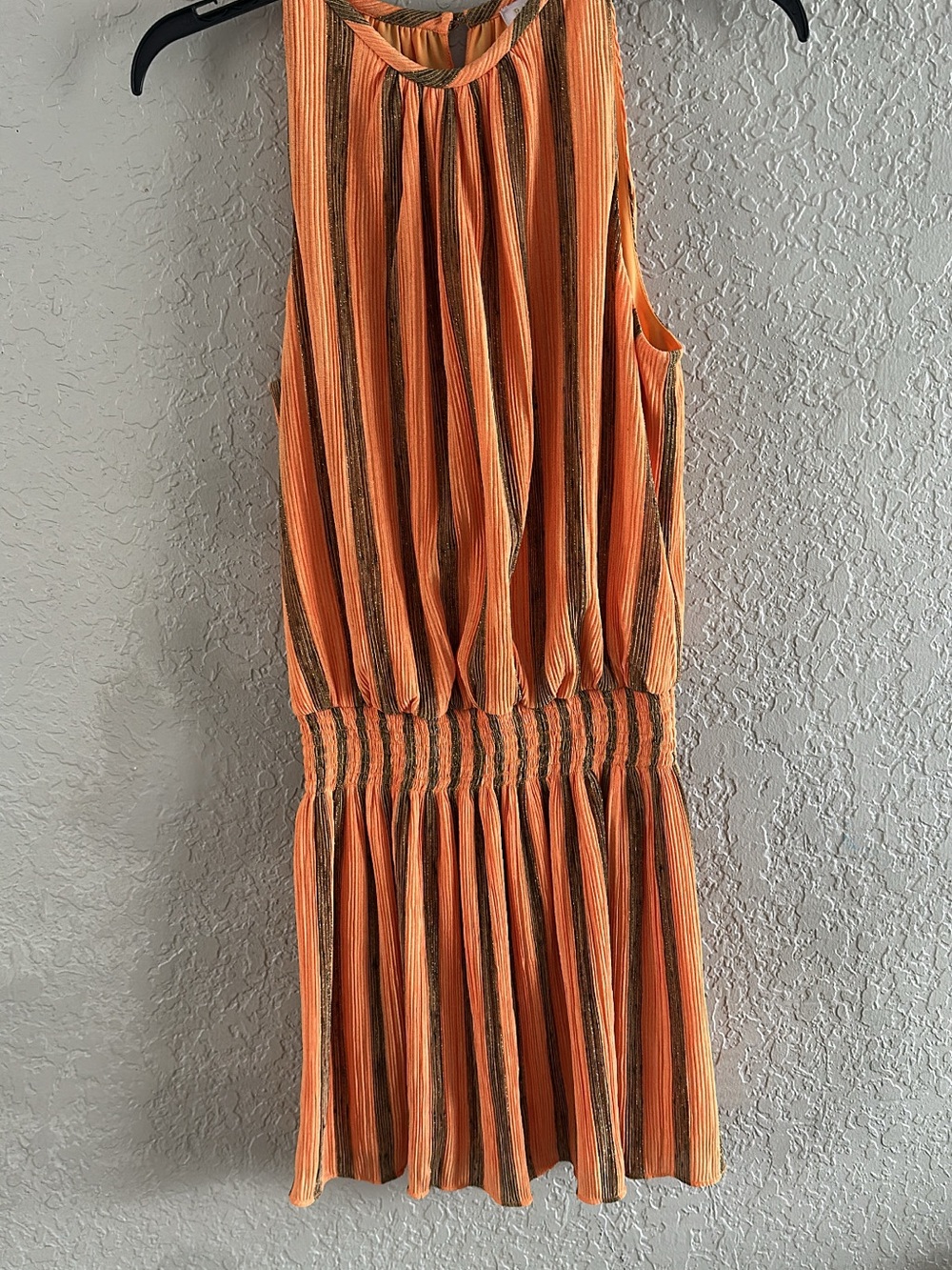 Ramy Brook Orange and Brown Striped Maxi Dress - Picture 3 of 4